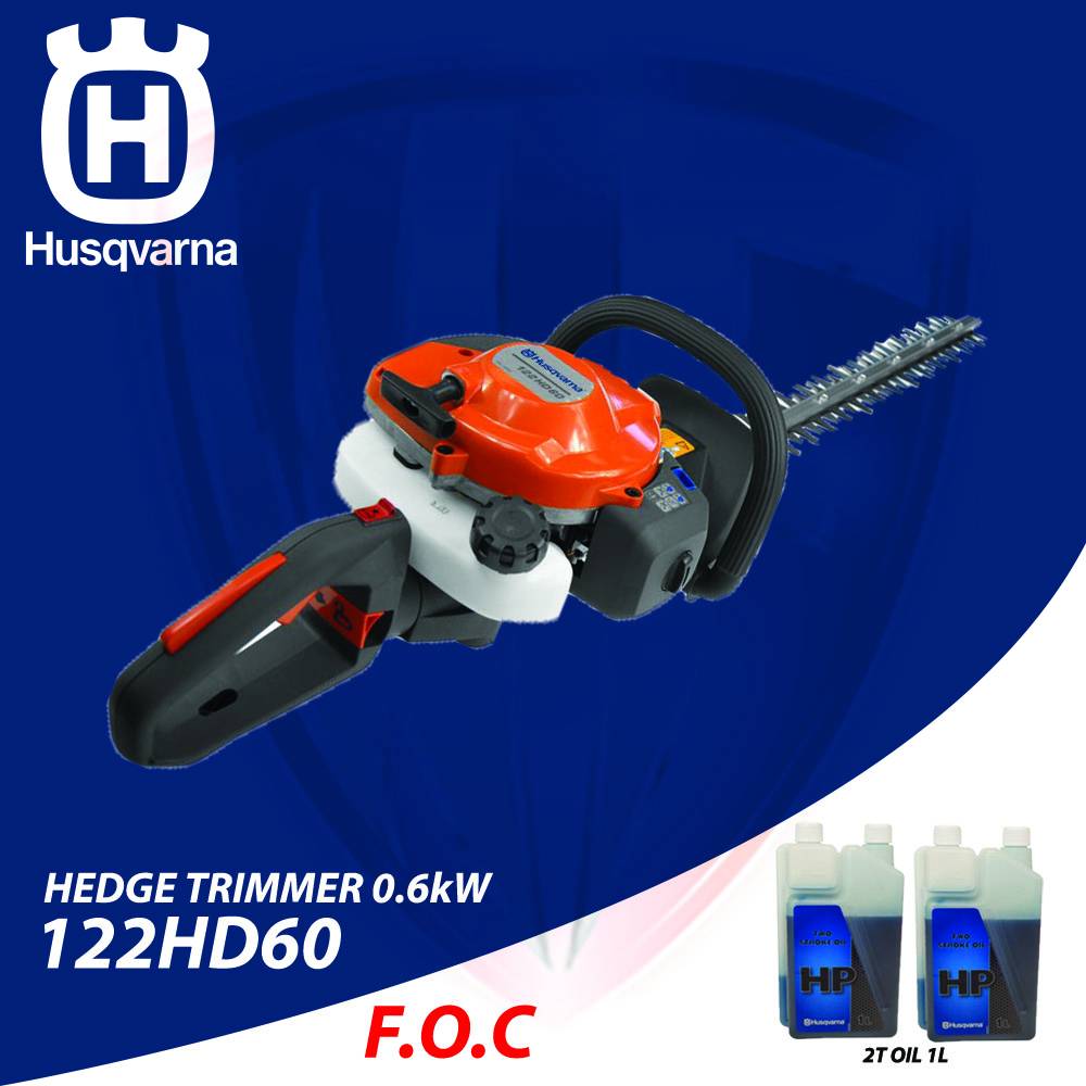 HUSQVARNA 122HD60 HEDGE TRIMMER Doublesided hedge trimmer + FOC